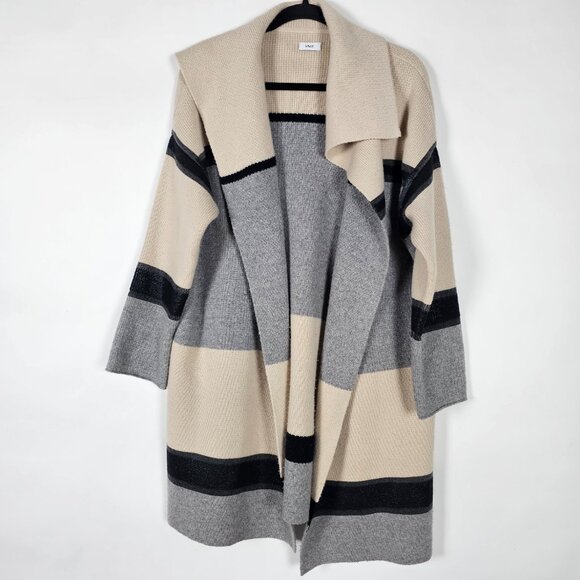 Vince Wool Cashmere Striped Knit Open Womens Small Long Sleeve Cardigan Sweater - Picture 1 of 5